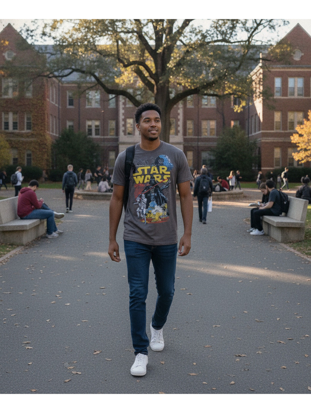 Star Wars Graphic T-Shirt with Classic Character Design